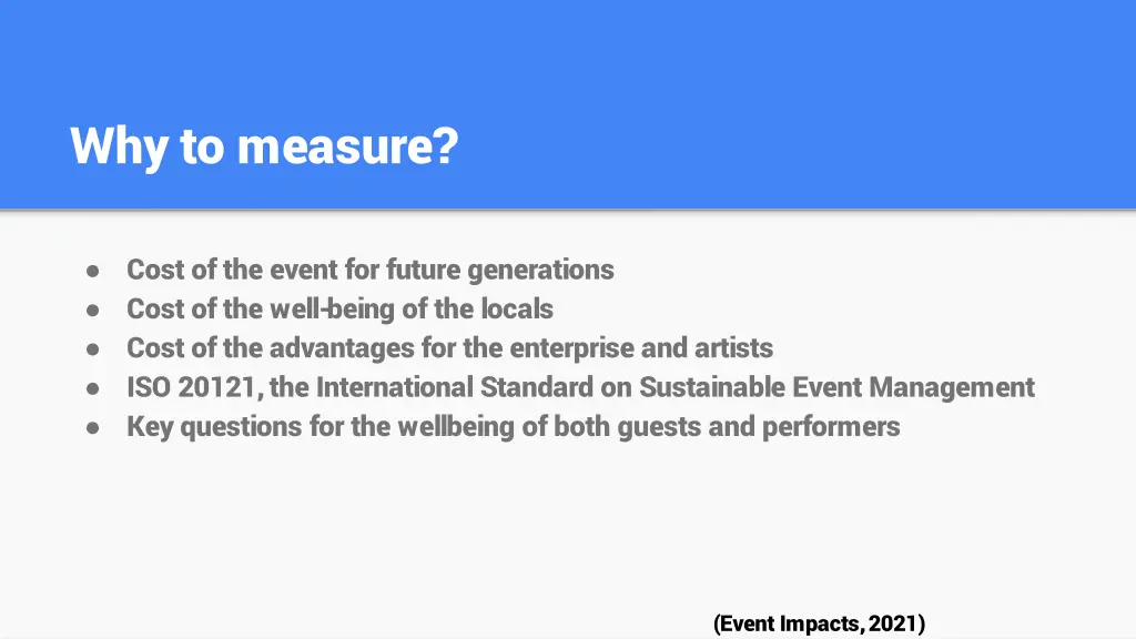 why to measure