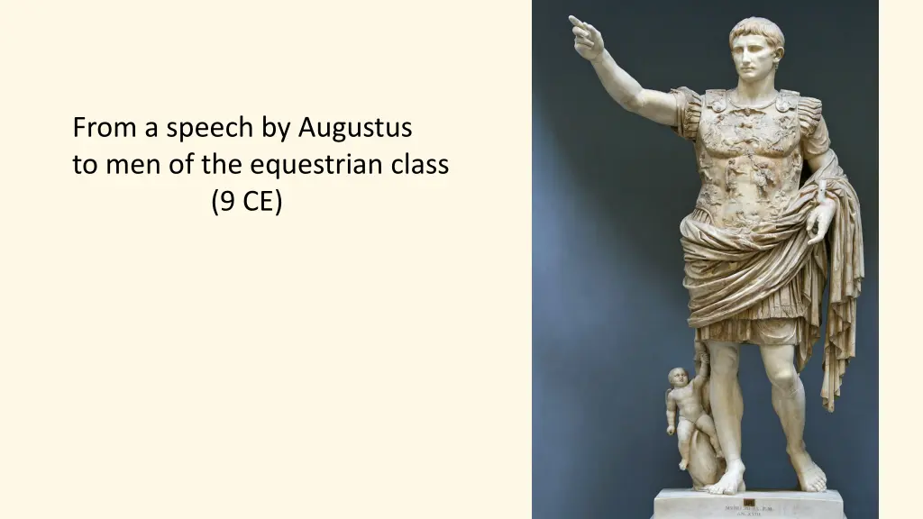 from a speech by augustus