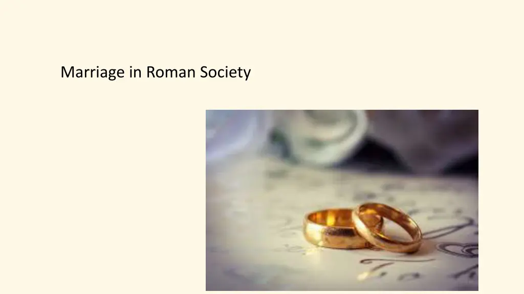 marriage in roman society
