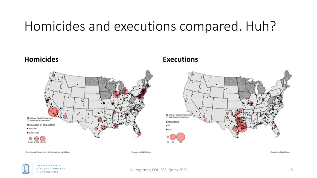 homicides and executions compared huh
