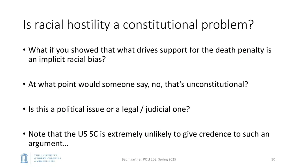 is racial hostility a constitutional problem