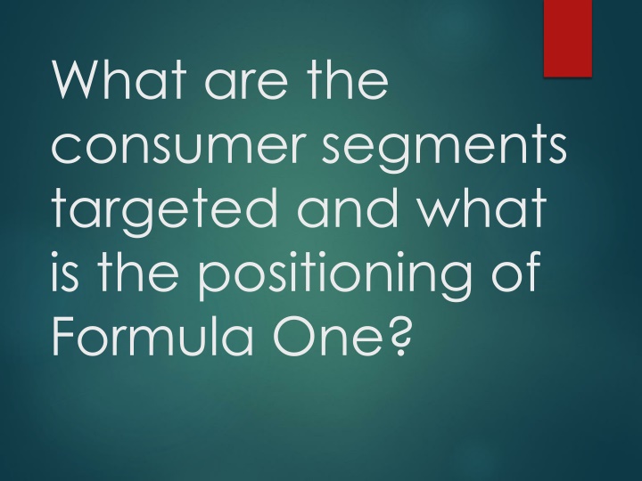 what are the consumer segments targeted and what