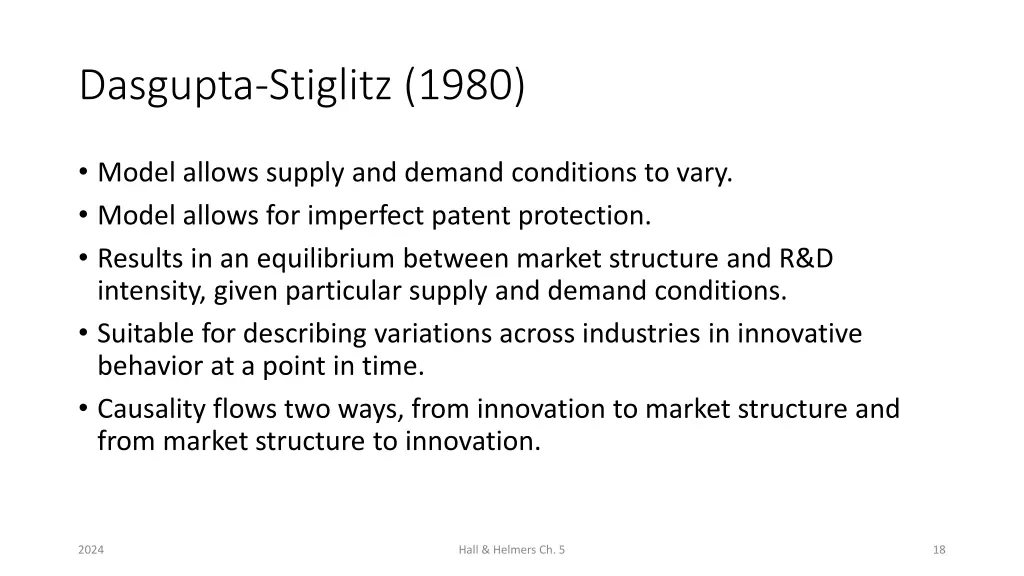 dasgupta stiglitz 1980