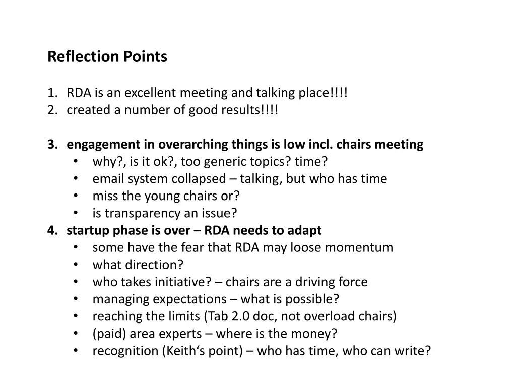 reflection points