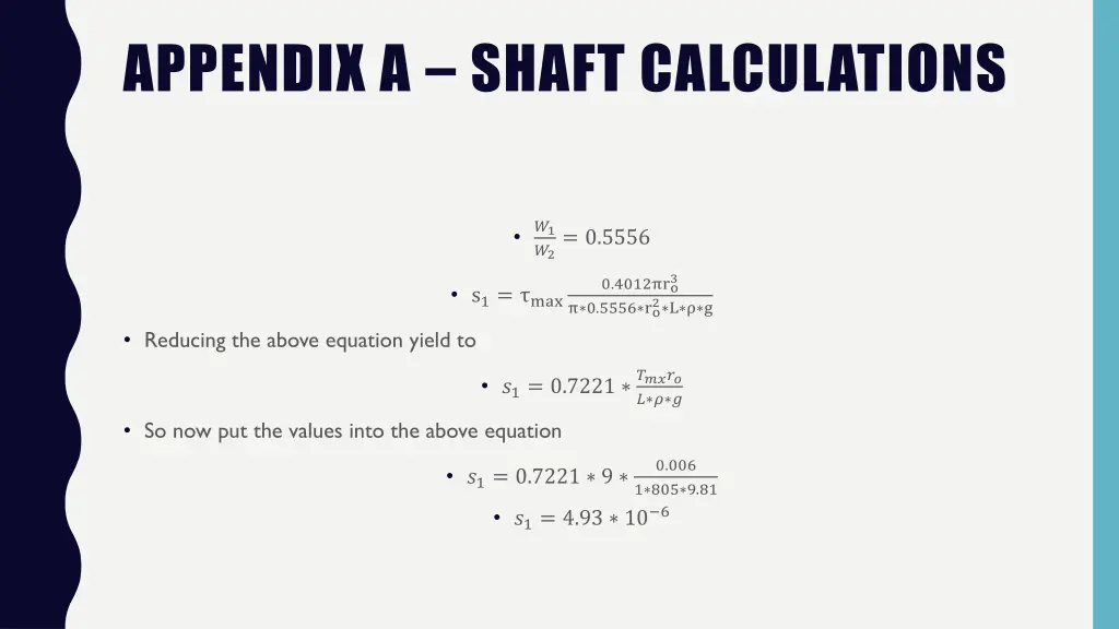 appendix a shaft calculations 1