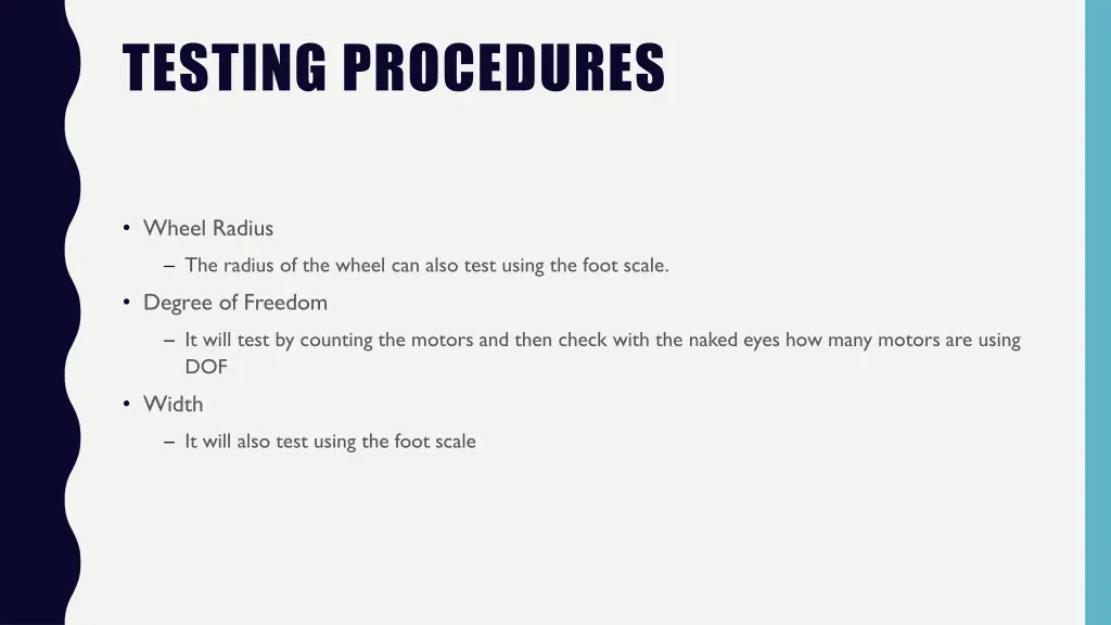 testing procedures 1