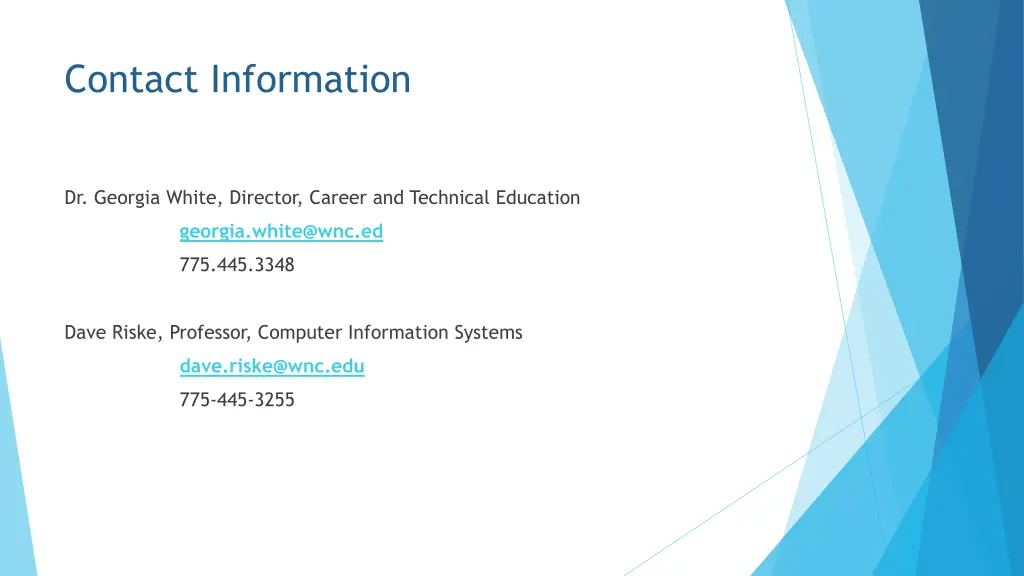 contact information