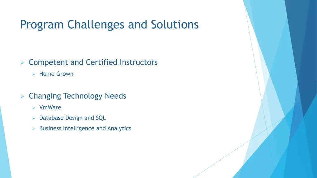 program challenges and solutions