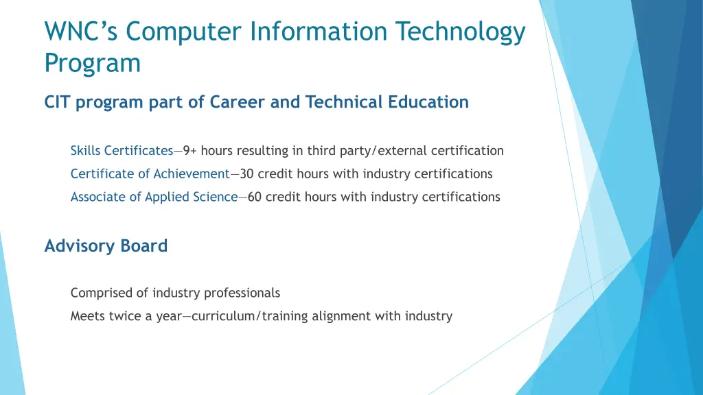 wnc s computer information technology program