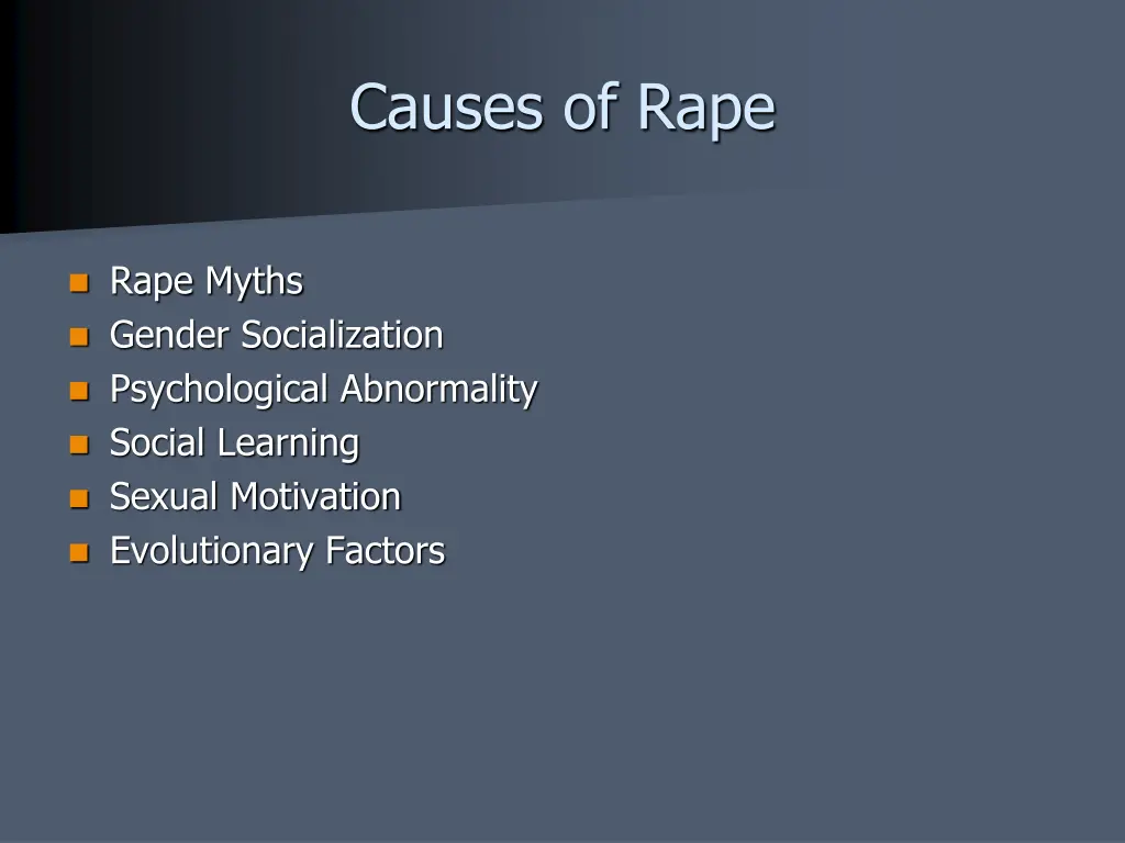 causes of rape