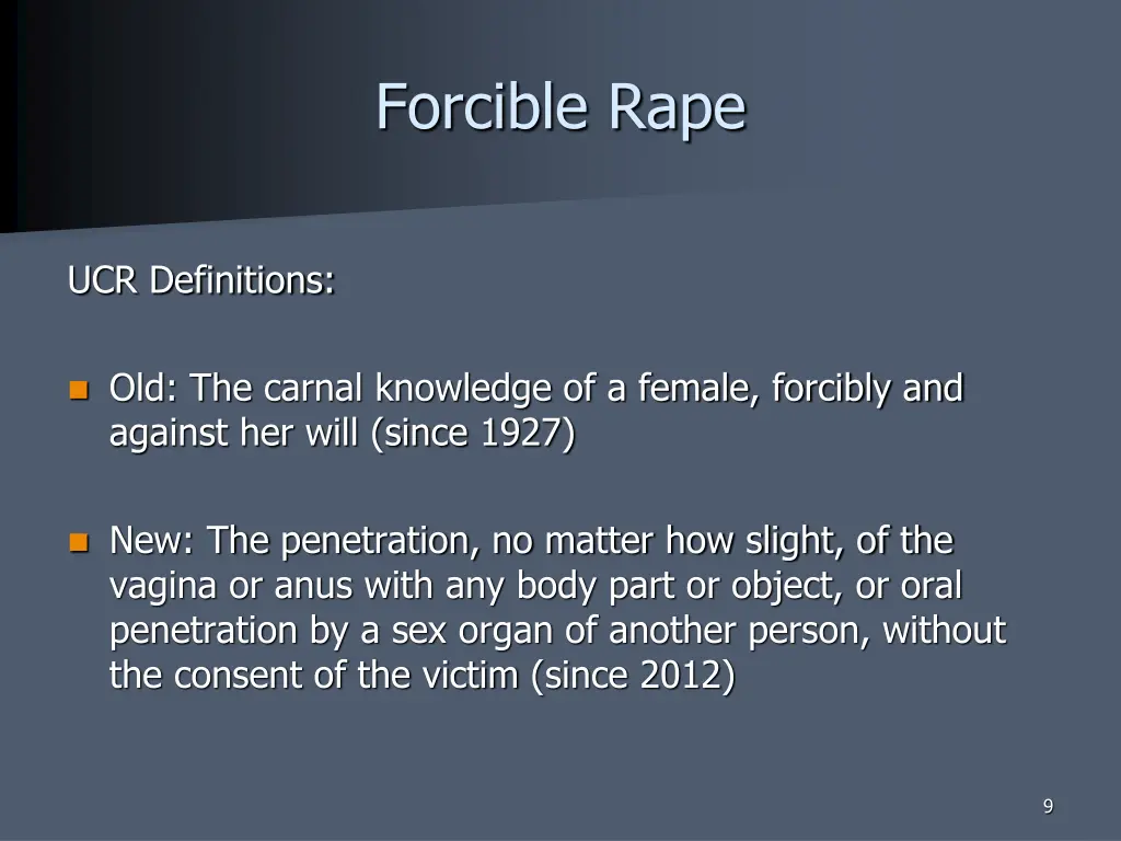 forcible rape
