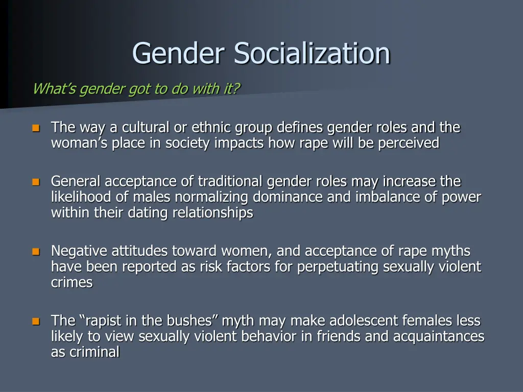 gender socialization