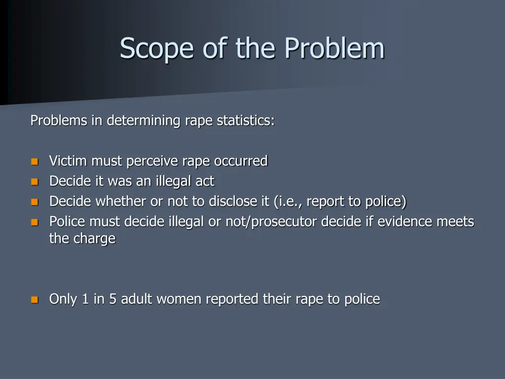 scope of the problem 1