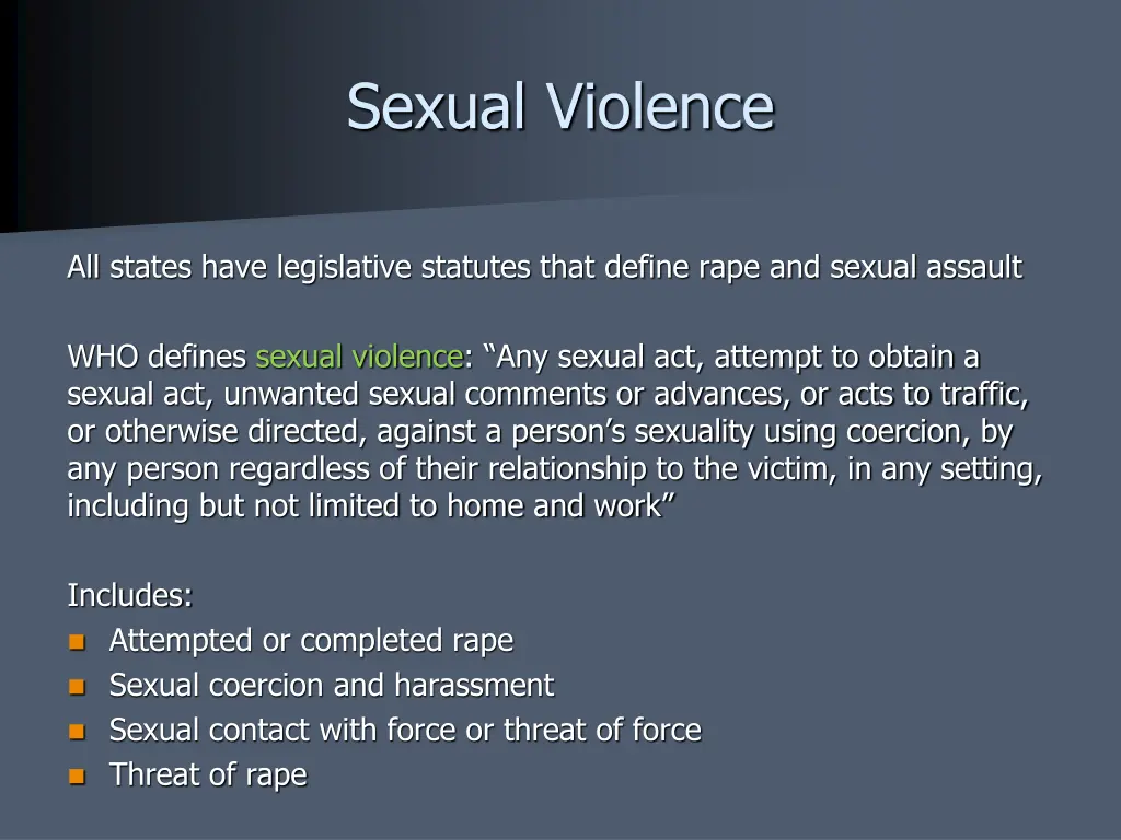 sexual violence