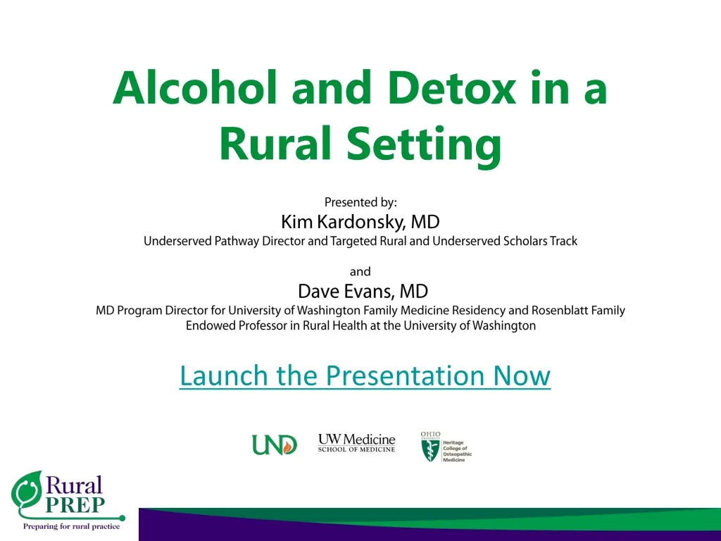 alcohol and detox in a rural setting