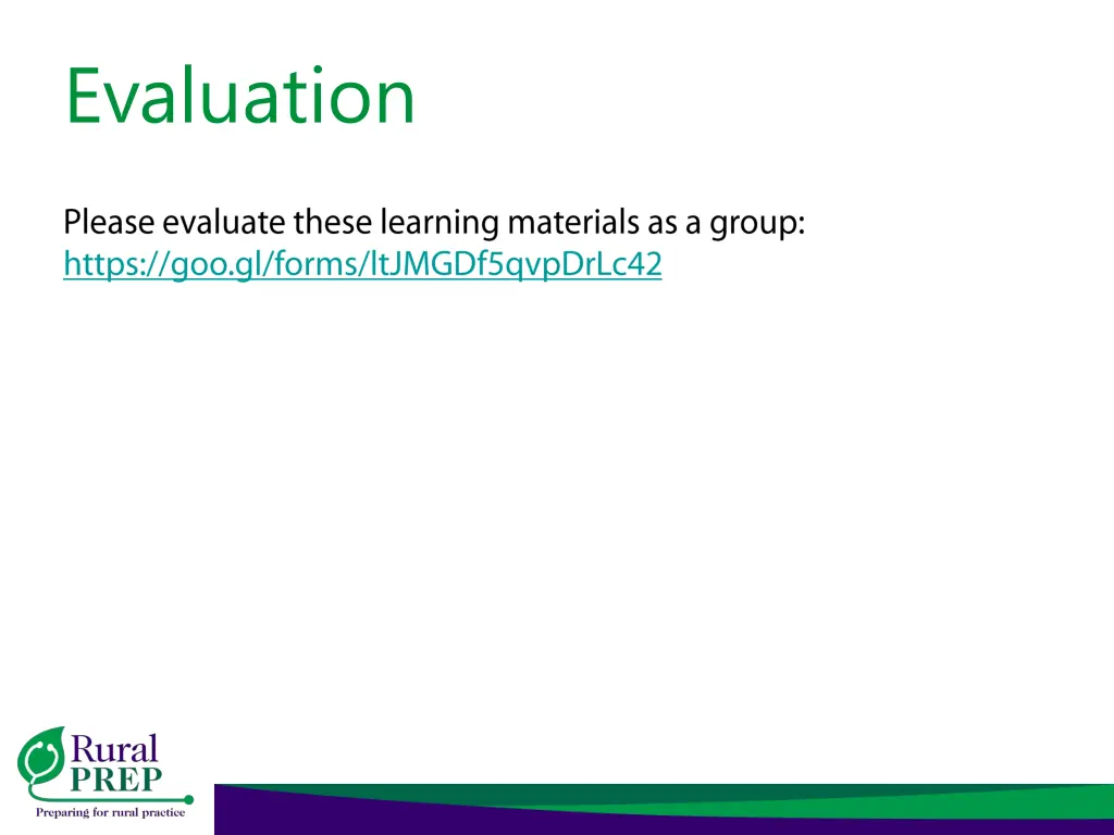 evaluation