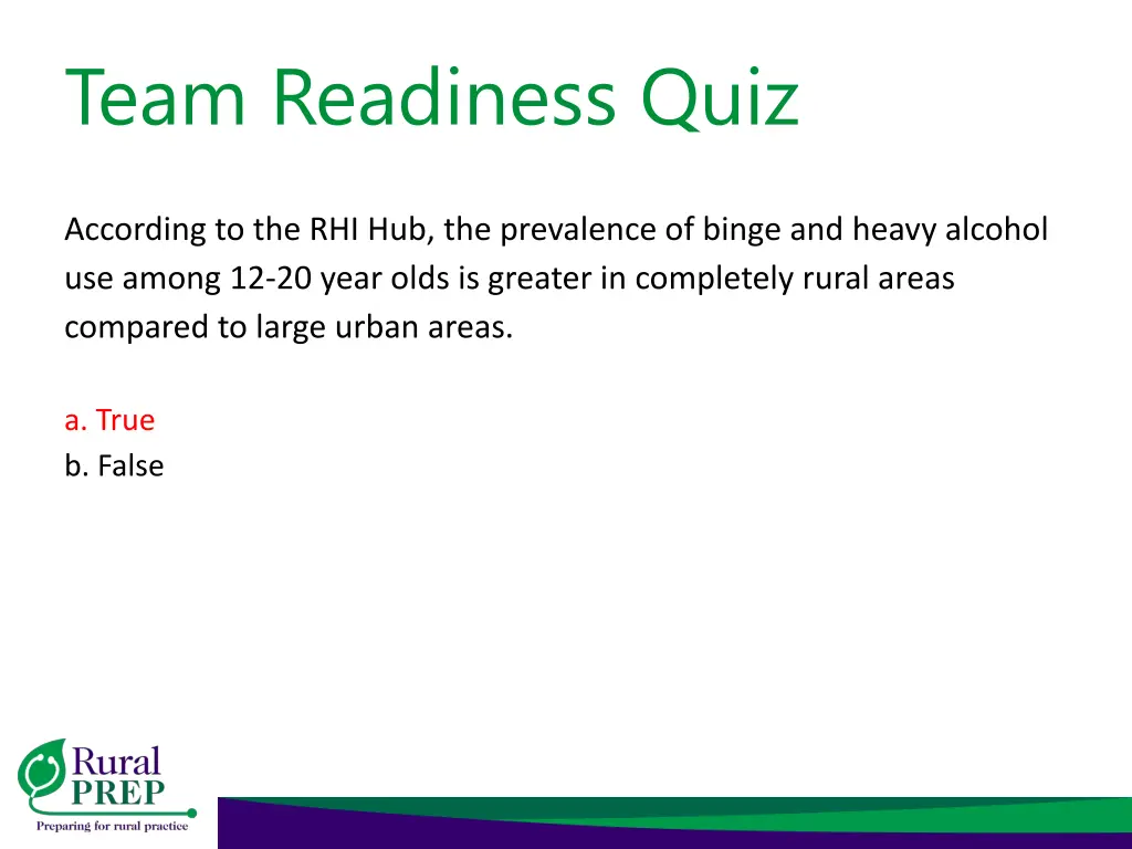 team readiness quiz 2