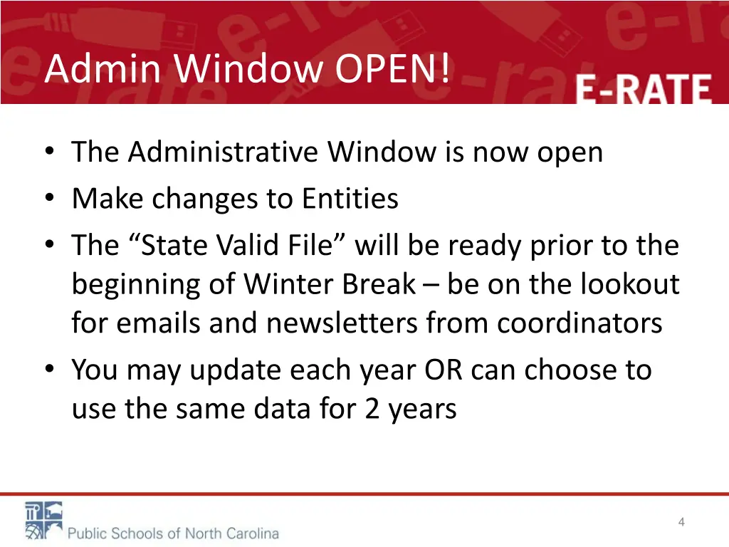 admin window open