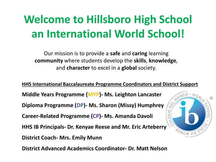 welcome to hillsboro high school an international