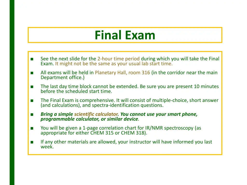 final exam