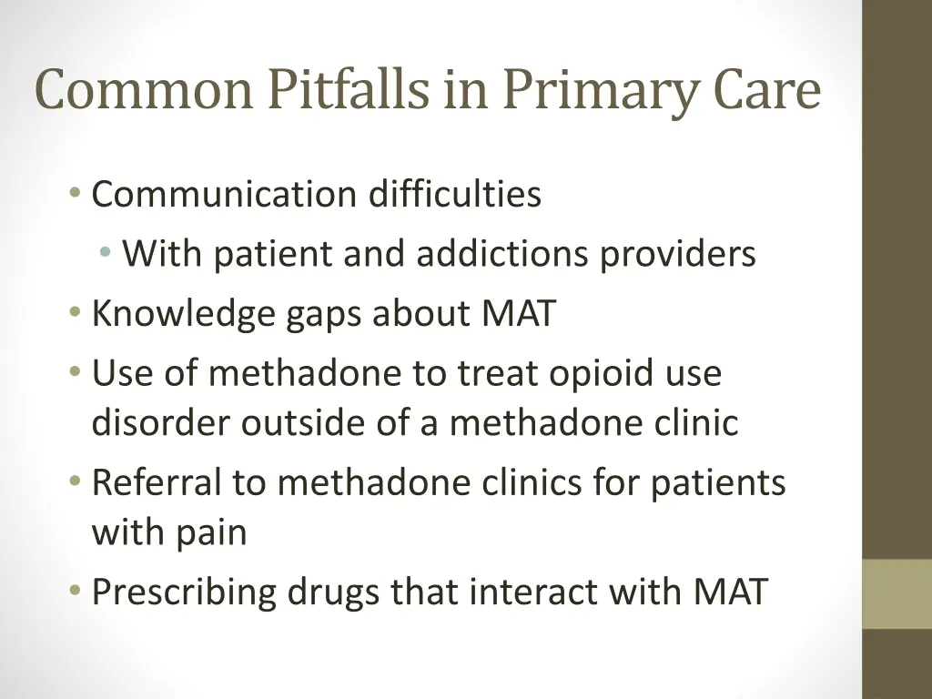 common pitfalls in primary care
