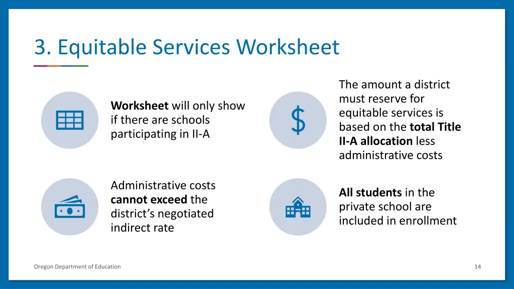 3 equitable services worksheet