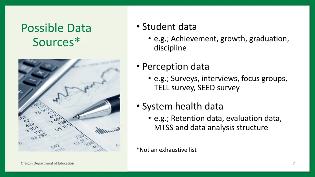 student data e g achievement growth graduation