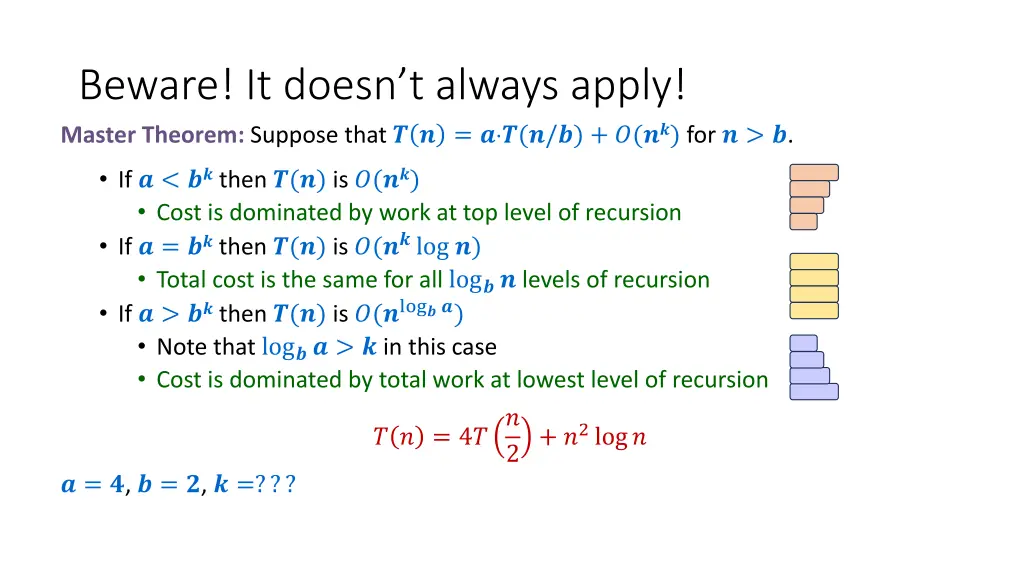 beware it doesn t always apply master theorem