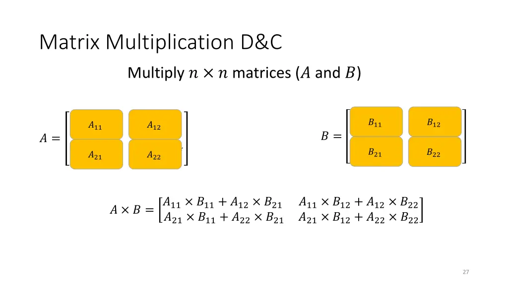 matrix multiplication d c