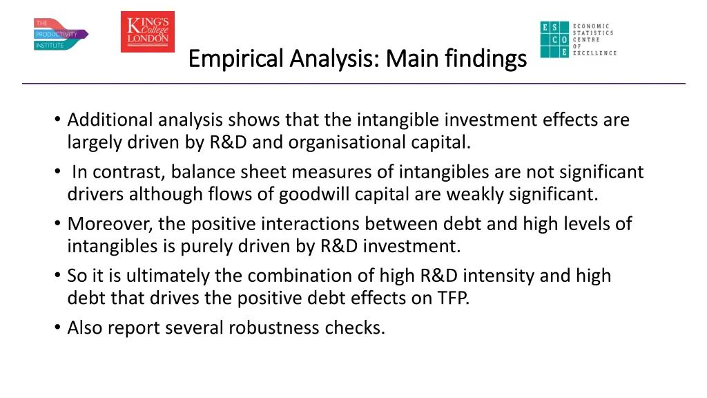 empirical analysis main findings empirical