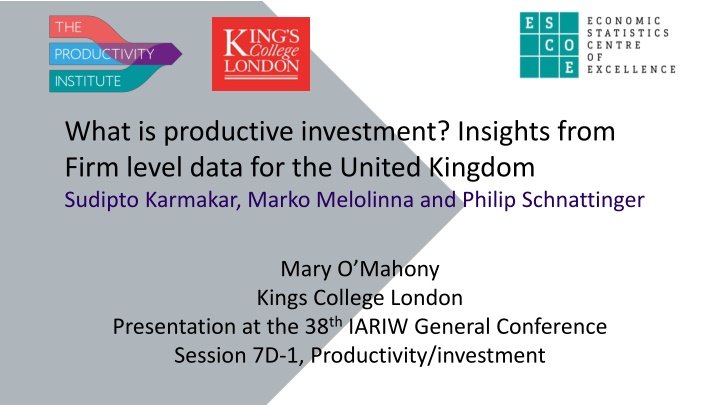 what is productive investment insights from firm