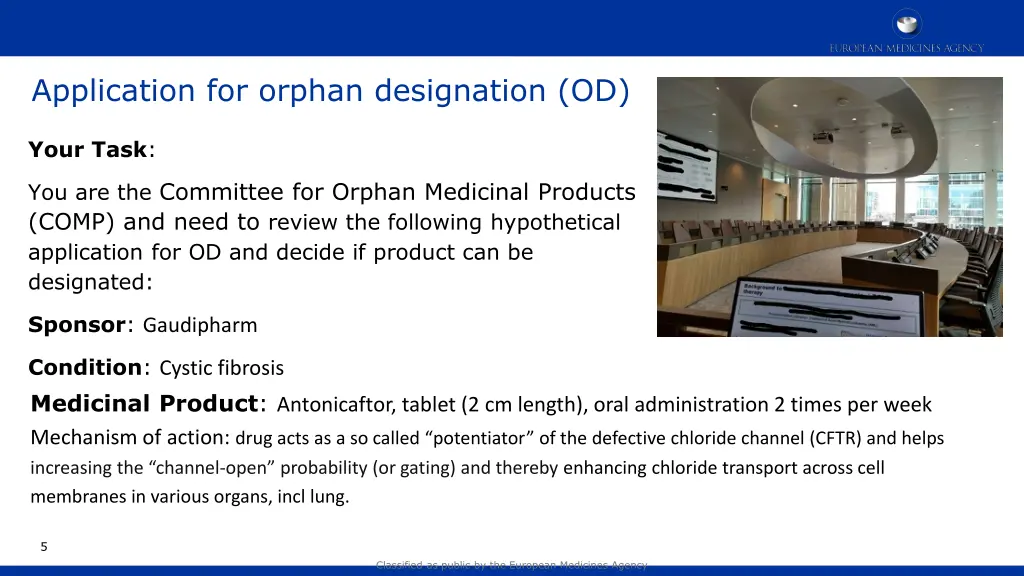 application for orphan designation od