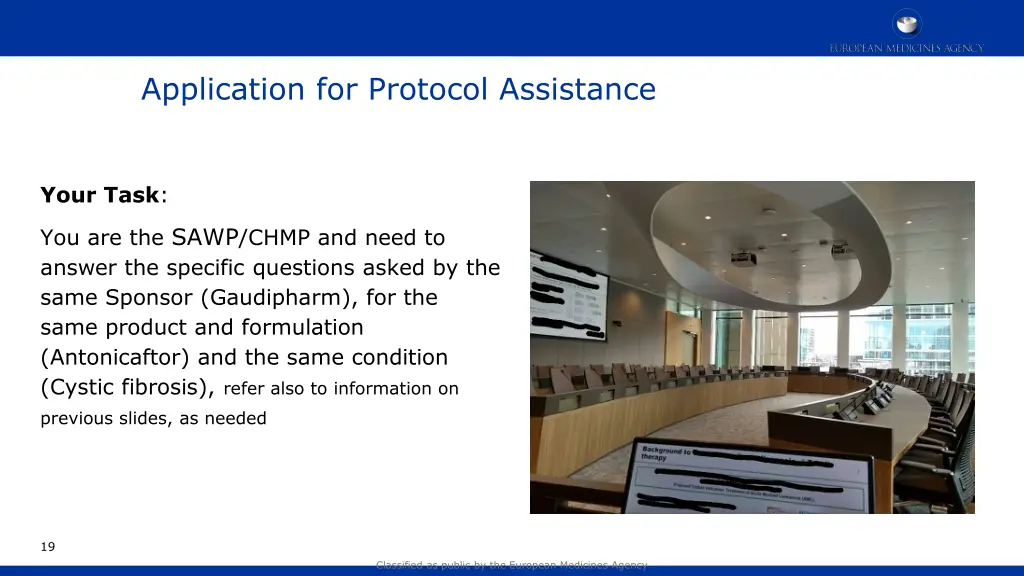 application for protocol assistance
