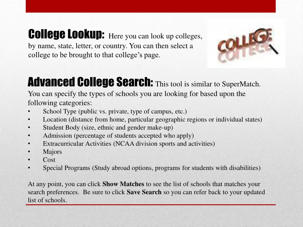 college lookup here you can look up colleges