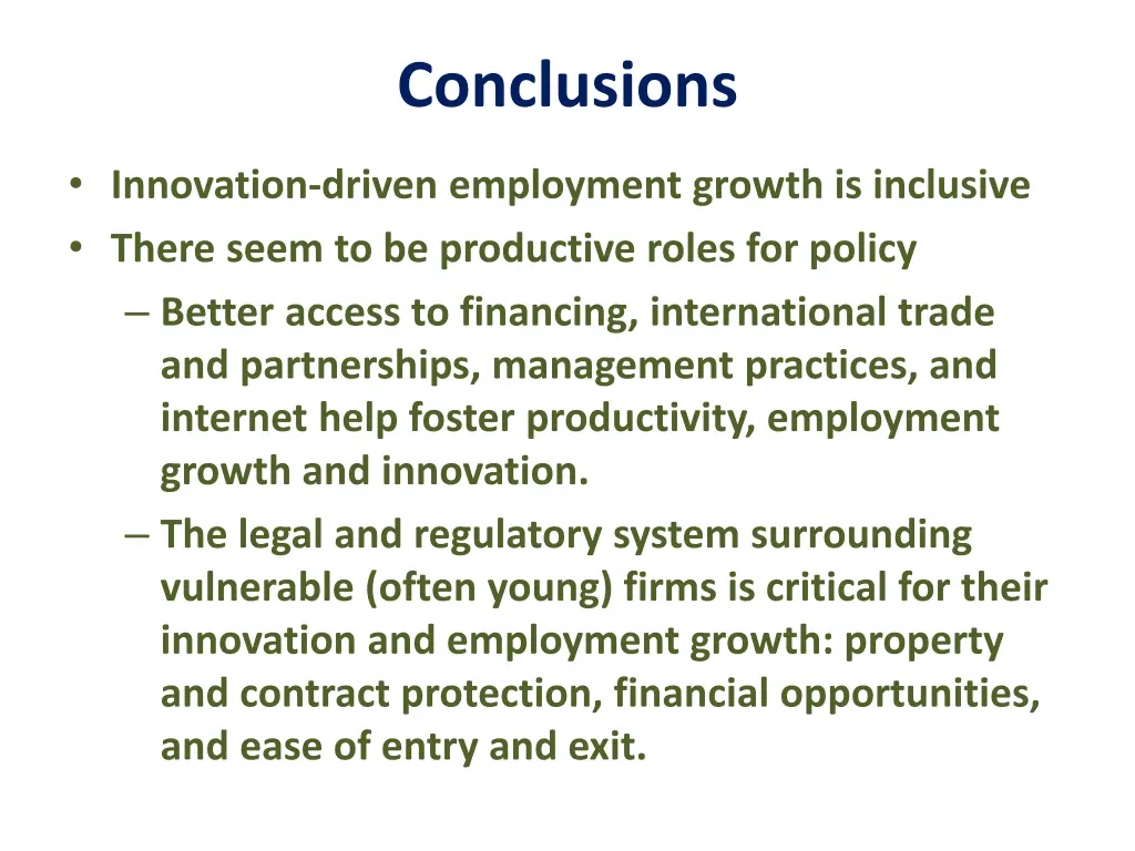 conclusions