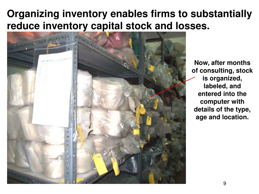 organizing inventory enables firms