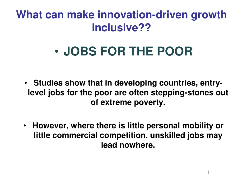 what can make innovation driven growth inclusive