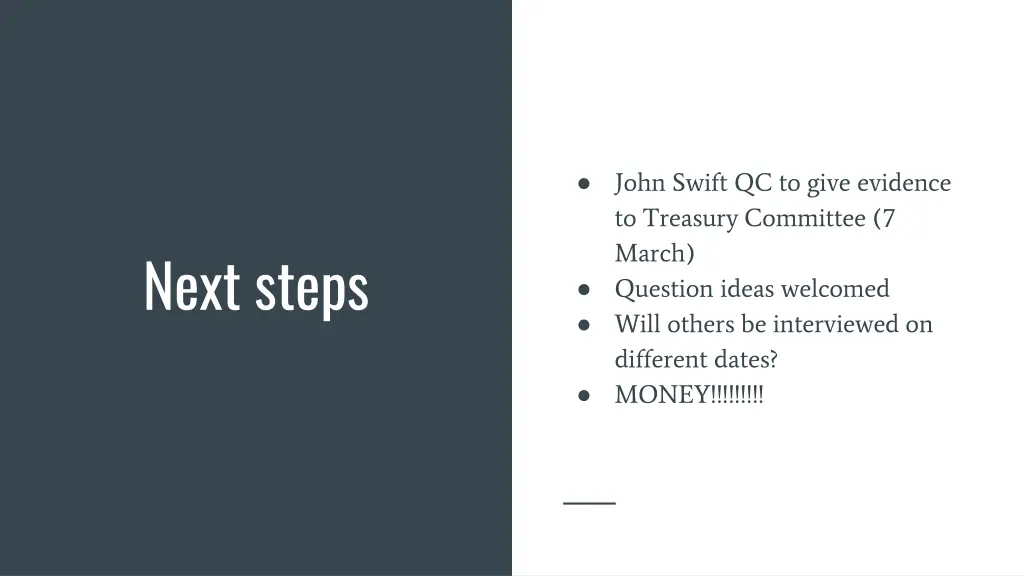 john swift qc to give evidence to treasury