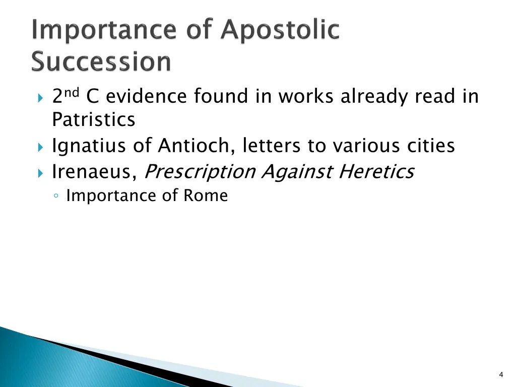 2 nd c evidence found in works already read