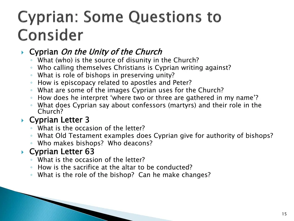 cyprian what who is the source of disunity