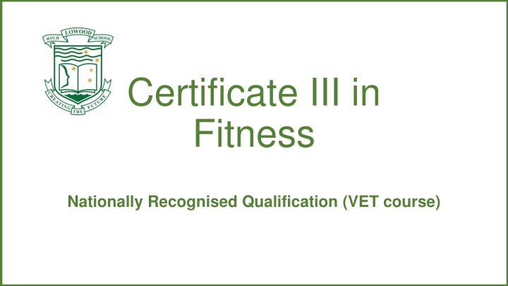 certificate iii in fitness