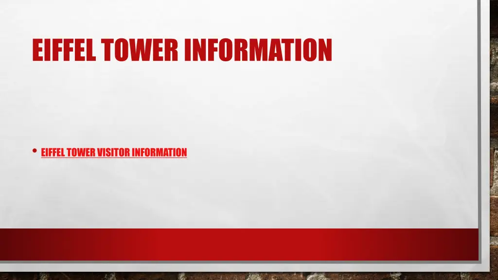 eiffel tower information