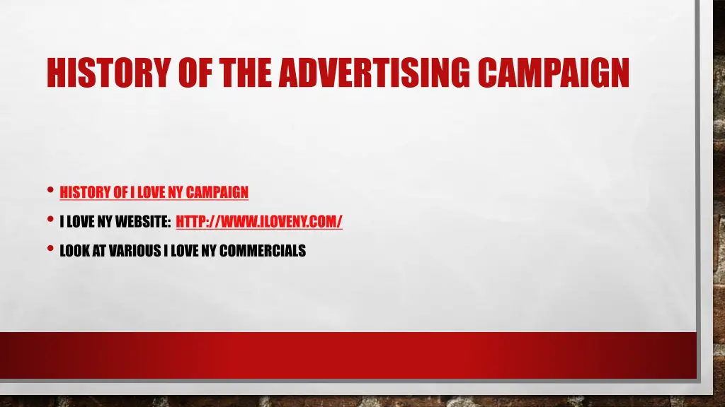 history of the advertising campaign