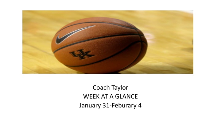 coach taylor week at a glance january 31 feburary