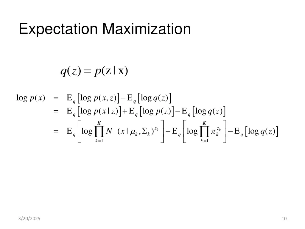 expectation maximization 1