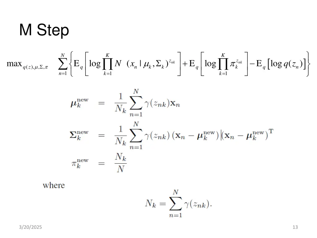 m step