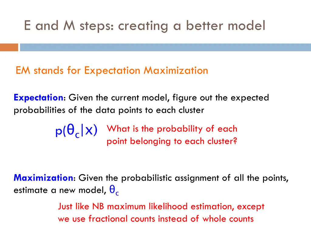 e and m steps creating a better model