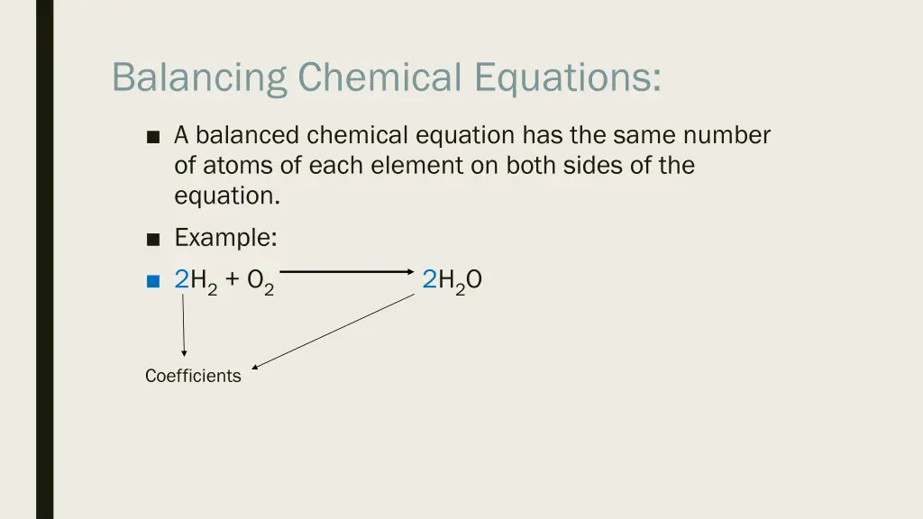 balancing chemical equations 1