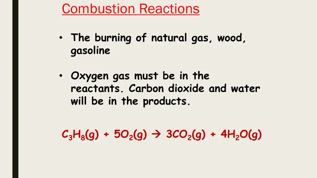 combustion reactions