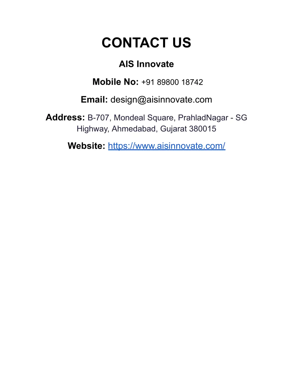 contact us